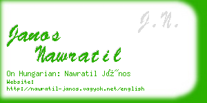 janos nawratil business card